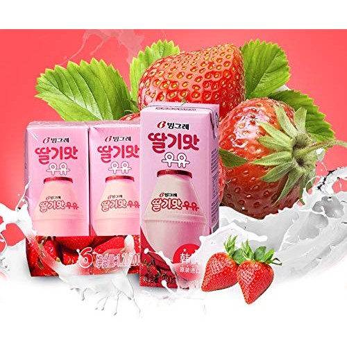 Biggrae Flavored Milk Series; Banana6, Strawberry6, Melon6