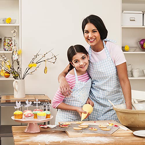 24 Pack Spanish Mi Bautizo Cupcake Toppers with Glitter Cross An...