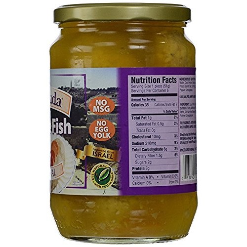 Yehuda Gefilte Fish Original, 24 Ounce Pack Of 12