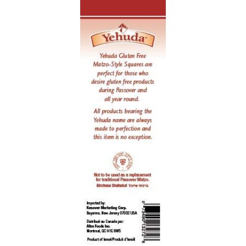 Yehuda Gluten Free Everything Matzo Squares 3 Pack