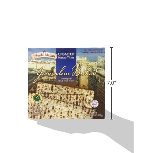 Yehuda Jerusalem Baked Unsalted Matzo, 10.5 Oz