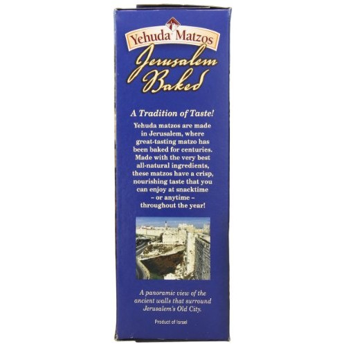 Yehuda Jerusalem Baked Unsalted Matzo, 10.5 Oz