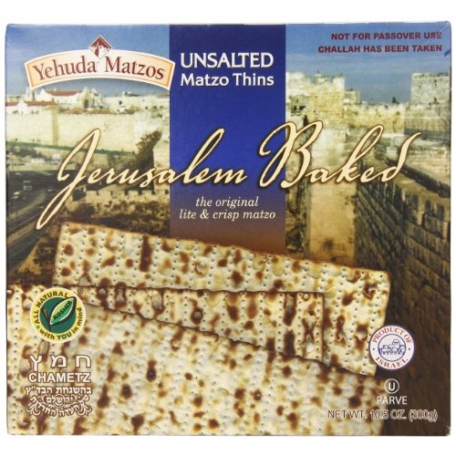 Yehuda Jerusalem Baked Unsalted Matzo, 10.5 Oz