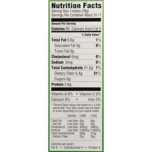 Yehuda Light Whole Wheat Bran Matzo 10.5Oz 3 Pack