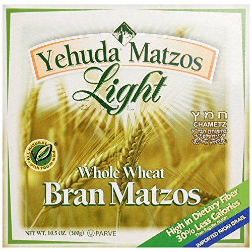 Yehuda Light Whole Wheat Bran Matzo 10.5Oz 3 Pack