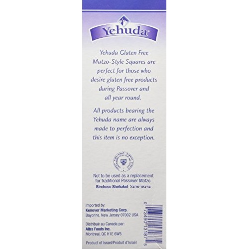 Yehuda Matzo Squares, Gluten Free, 10.5 Oz