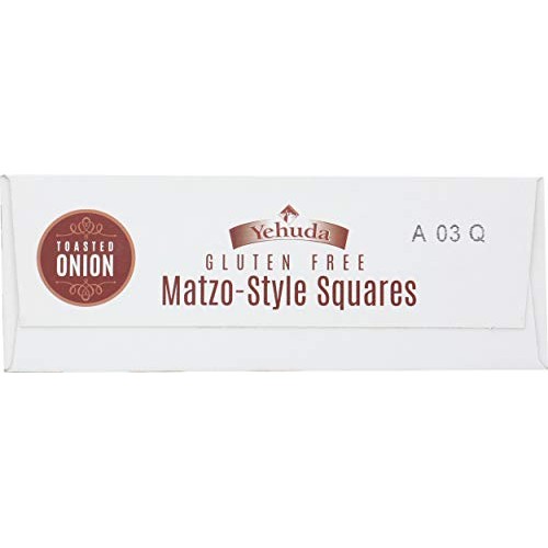 Yehuda Matzo Toasted Onion Matzo Squares, Gluten Free, 10.5 Oz