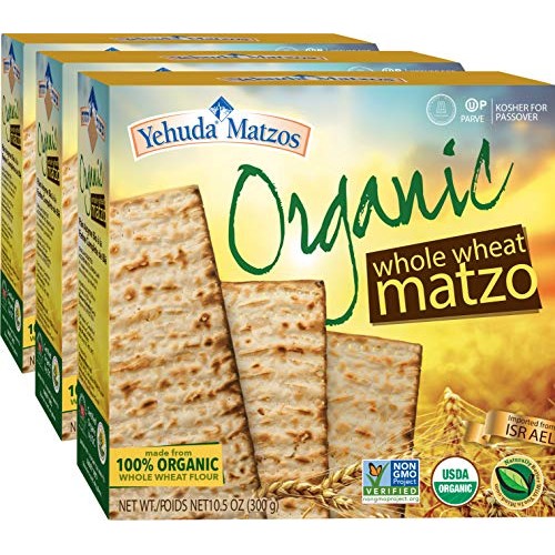 Yehuda Organic, Whole Wheat Matzo, 10.5Oz 3 Pack