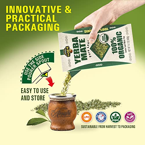 100% Organic Yerba Mate Mapuche by Anahi - Pure Leaf | USDA NOP ...