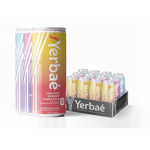 Yerbae Sparkling Water With Yerba Mate Tea - Natural Energy Drin