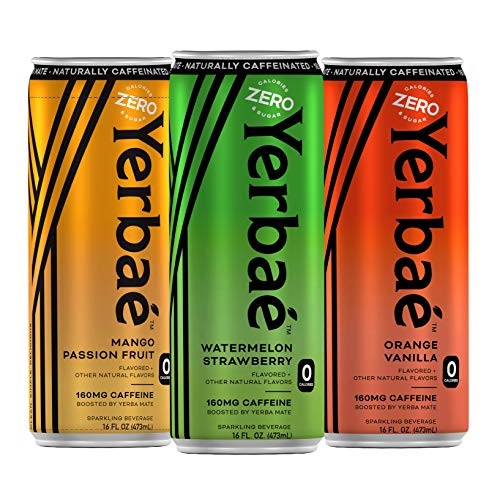 Yerbae Enhanced Sparkling Water, Natural Energy Drink With Yerba