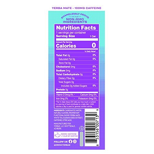 Yerbae Sparkling Water – Acai Blueberry Fruit Flavored Seltzer W