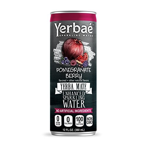 Yerbaé Enchanced Sparkling Water Pomegranate Berry,12 Oz. Cans