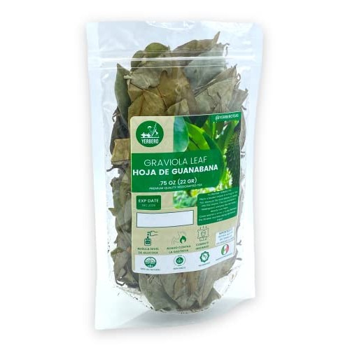 Yerbero - Hoja De Guanabana Entera .75 oz - 22gr Whole Dried...