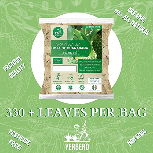Yerbero - Hoja De Guanabana Entera .75 oz - 22gr Whole Dried...