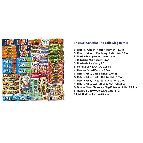 Healthy Snacks, Care Package 67 Count Premium Healthy Mixed Snac...