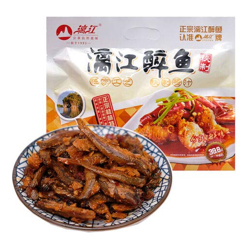Chinese Snacks Salted Fish 漓江醉鱼188G/袋 桂林特产即食小鱼仔干i