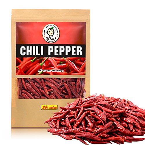 Yimi Premium Whole Dried Chilies, Chinese Dry Red Chili Peppers,