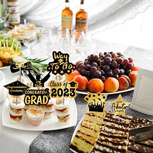 48 Pack Graduation Cupcake Toppers Class of 2023 Graduation Part...