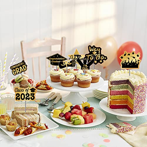 48 Pack Graduation Cupcake Toppers Class of 2023 Graduation Part...