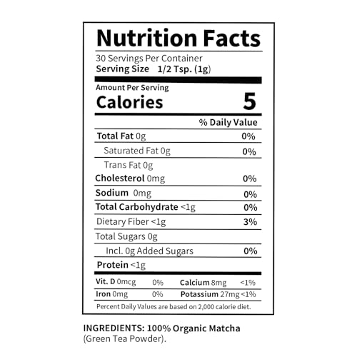 YMORD Matcha 30g - Organic Culinary Grade Green Tea Powder - USD...