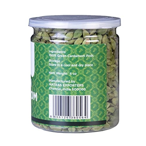 GREEN CARDAMOM Pods Whole | Cardamon 6 Oz | Flavourful Indian Sp...