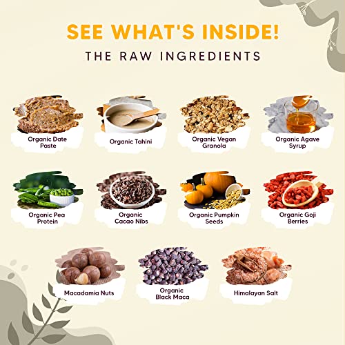 Yogi Super Foods Maca Protein Bars with Cacao for Healthy Energy...