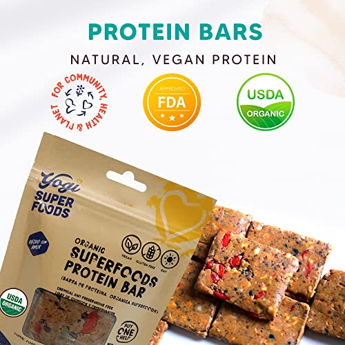 Yogi Super Foods Maca Protein Bars with Cacao for Healthy Energy...
