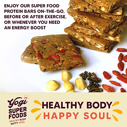 Yogi Super Foods Maca Protein Bars with Cacao for Healthy Energy...