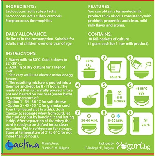 Curd Cheese Farmer Cheese Yogurt.Bg – Tvorog Starter Culture Pac