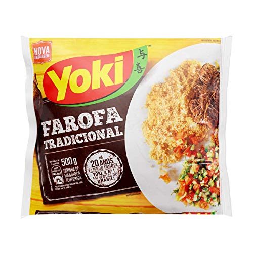Yoki Farofa Tradicional Seasoned Cassava Flour 17.6 Ouces 3 Pack