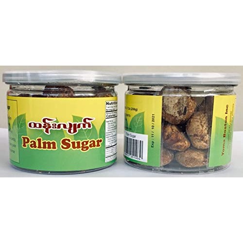 Myanmar Palm Sugar Pure, Crystal, 100% Natural 10 Ounces Bag