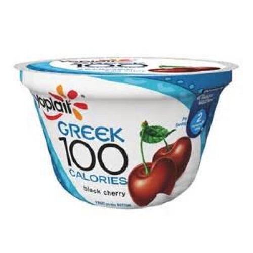 Yoplait Yogurt Greek 100 Calories Black Cherry 5.3 Oz Pack Of 7