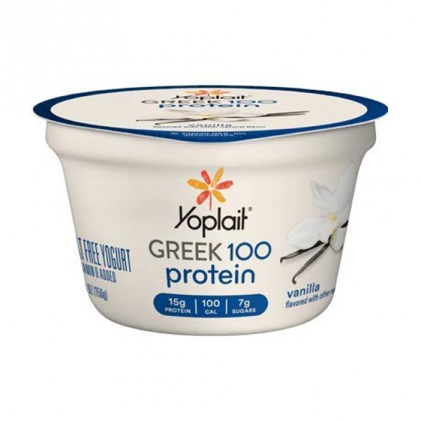Yoplait Greek 100 Protein Yogurt 5.3 Ounces Pack Of 12 Vanilla