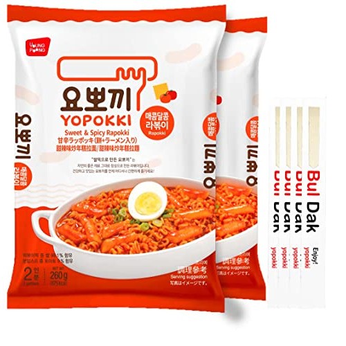 Yopokki Sweet Spicy Rabokki With 4 Yopokki Chopsticks 2 Pack R