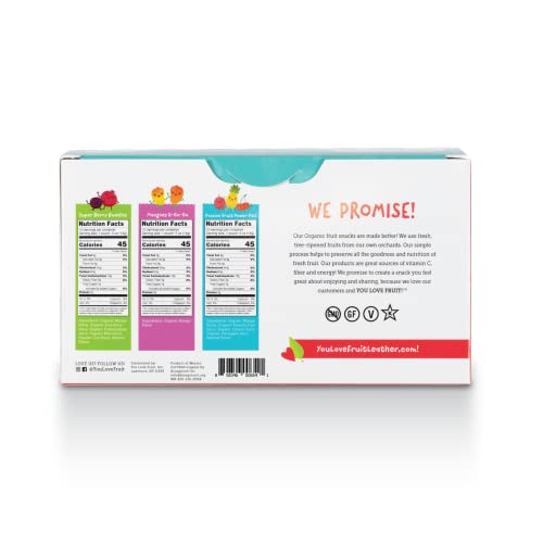 YOU LOVE FRUIT - Fruit Snacks Variety Pack 30 count, 100% Natura...