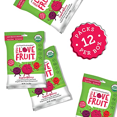 YOU LOVE FRUIT – SUPERBERRY All Natural Fruit Snacks, Healthy Sn...