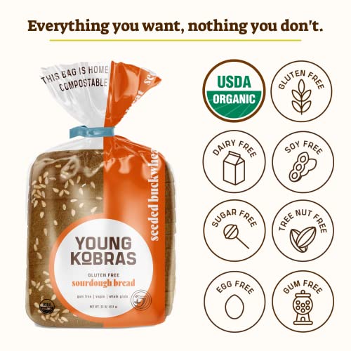 Young Kobras Organic, Gluten-Free Seeded Buckwheat Sourdough Bre...