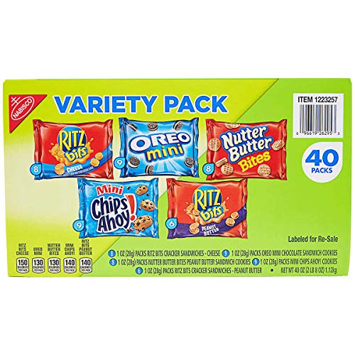 Variety Crackers Snack Bulk Packs - Honey Maid - Cheeze It - Gol
