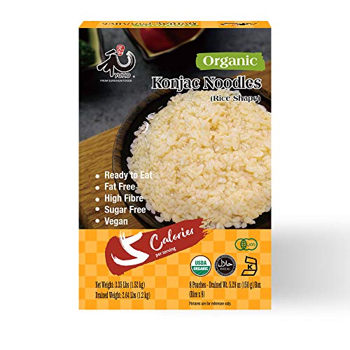 Yuho Organic Shirataki Konjac Pasta 8 Pack Inside, Vegan, Low Ca