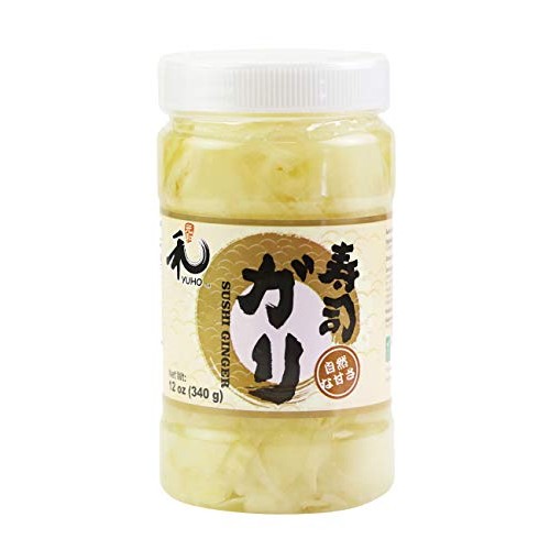 Yuho Pickled Sushi Ginger 24 Oz Japanese White Gari Sushi Ginger