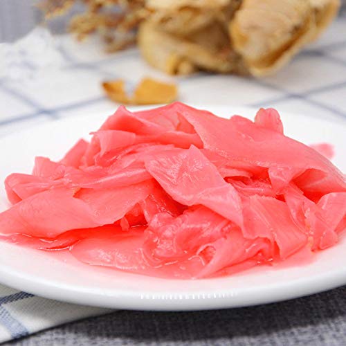 Yuho Pickled Sushi Ginger, Japanese Pink Gari Sushi Ginger Fat F