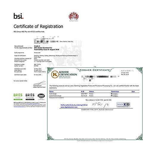 Yuho Pickled Sushi Ginger, Japanese Pink Gari Sushi Ginger Fat F