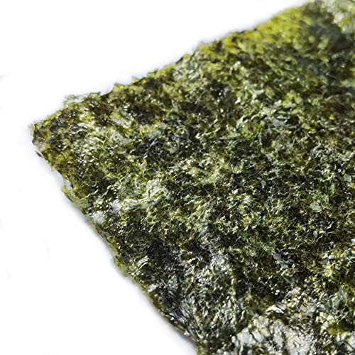 Yuho Roasted Seaweed Gold Grade Sushi Nori Seaweed Sheets, 50 Fu