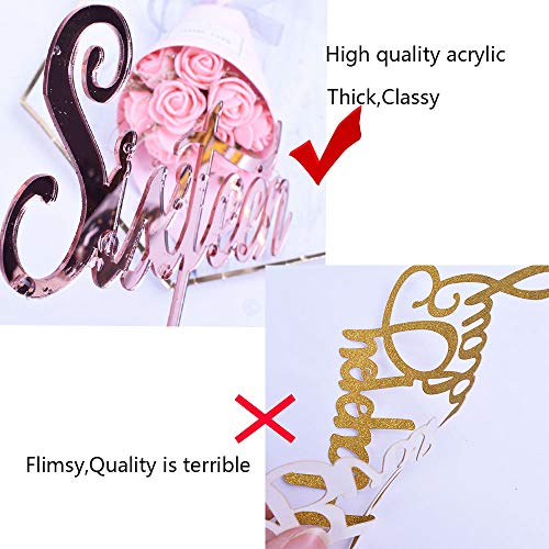 Yuinyo 21Th Birthday Cake Topper Champagne Gold 21Th Birthday Pa
