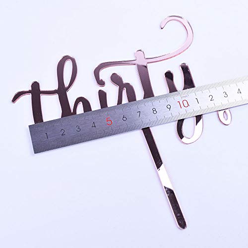 Yuinyo 30Th Birthday Cake Topper Champagne Gold 30Th Birthday Pa