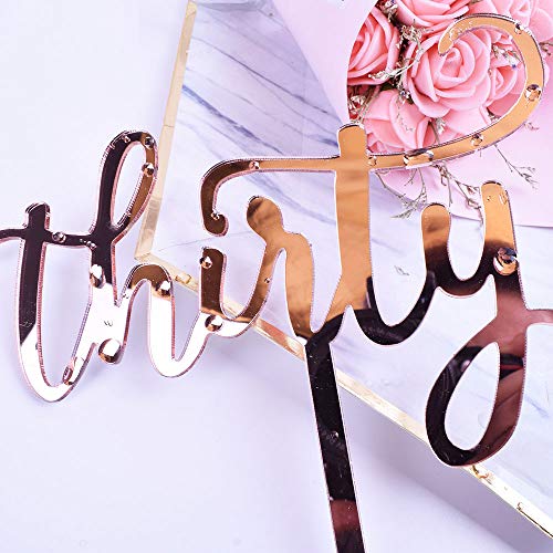 Yuinyo 30Th Birthday Cake Topper Champagne Gold 30Th Birthday Pa