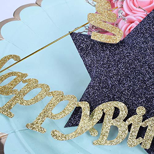 Yuinyo Handmade Black And Glod Glitter Pentacle Pentacle Cake To