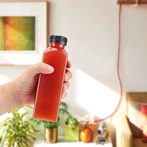 YULEER 24pcs 16oz Plastic Bottles with Caps, Take Out Bottles wi...