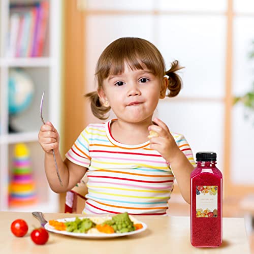 YULEER 24pcs 16oz Plastic Bottles with Caps, Take Out Bottles wi...